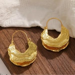 Gold Tribal Earrings